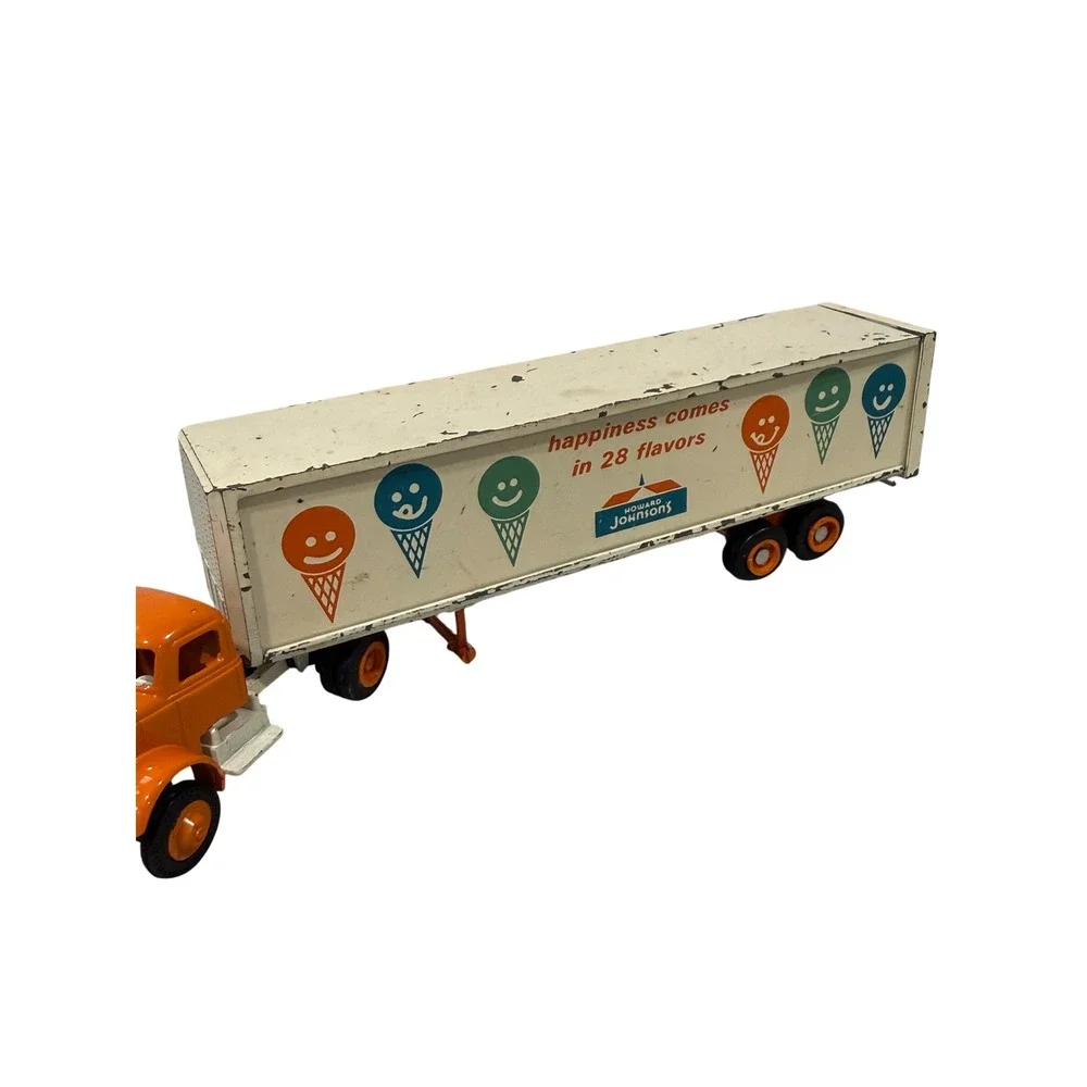 Vintage Winross Howard Johnsons 28 Flavors Semi Truck Diecast Trailer Orange Cab